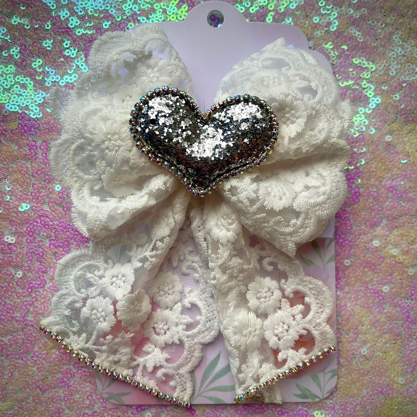 Lace coquette bow