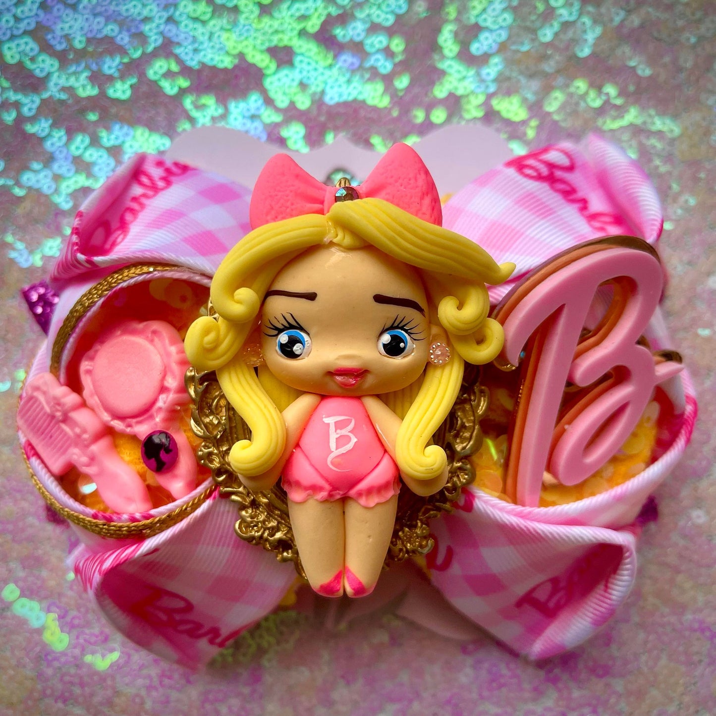 Pink doll bow