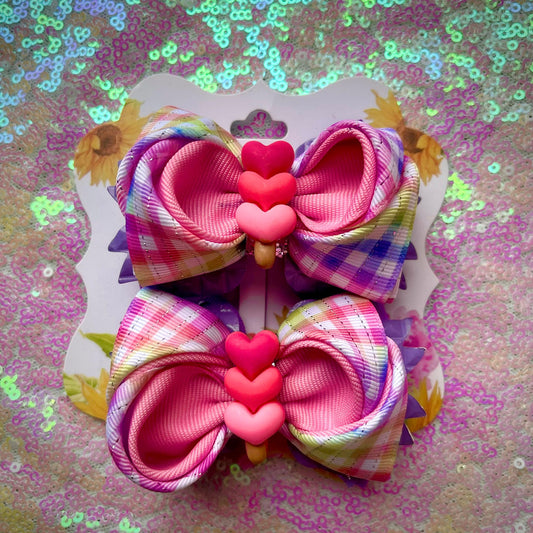 Valentine's day mini bow set