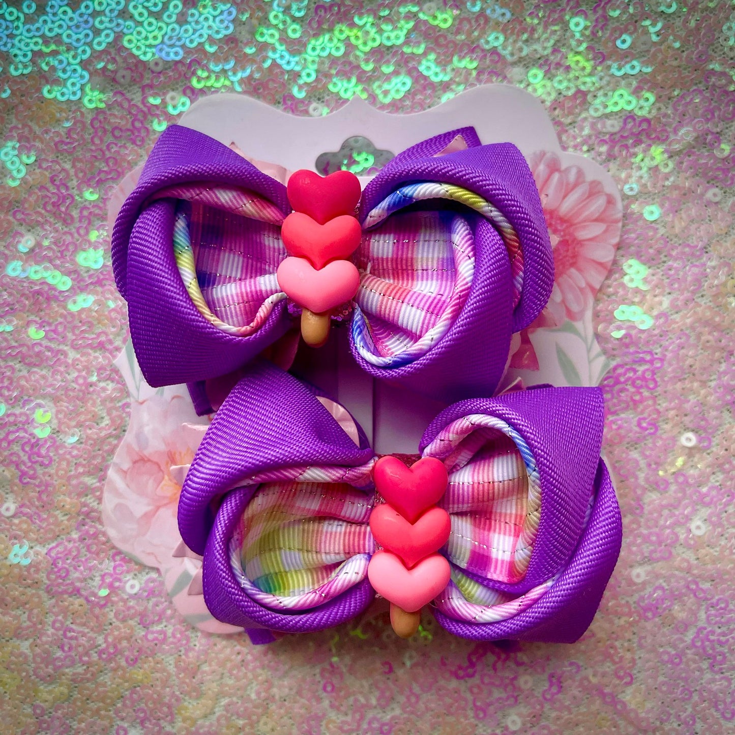 Valentine's day mini bow set