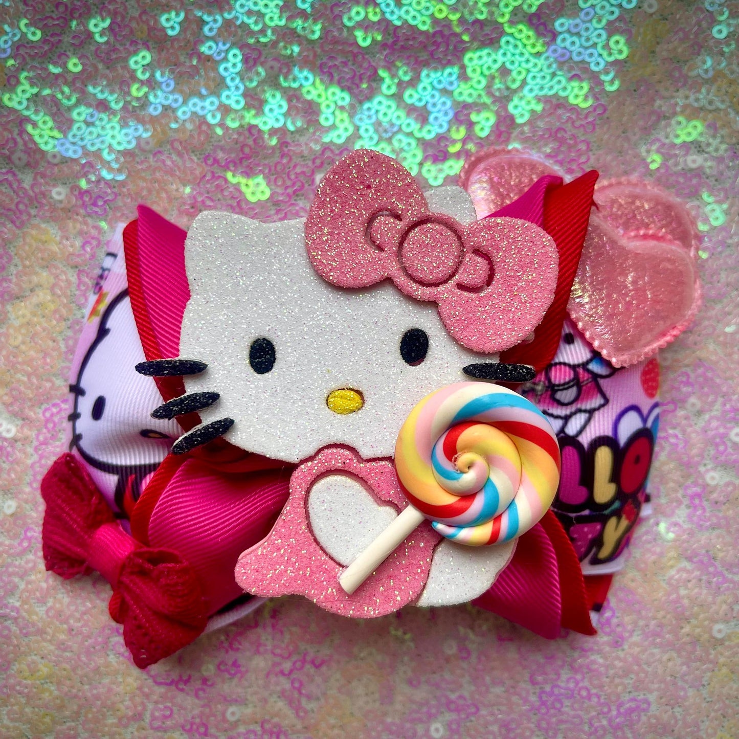 Valentine's day kitty bow