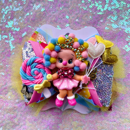 Pastel sweet clown bow