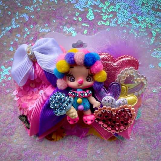 Sweet clown pink bow