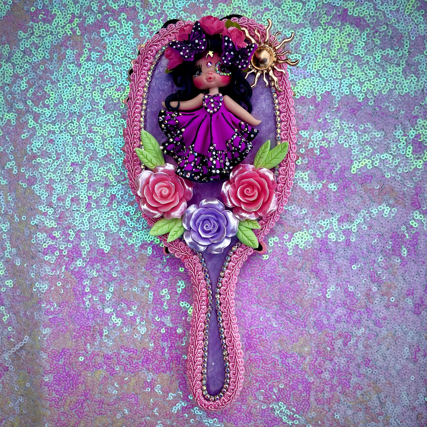 Butterfly doll mirror